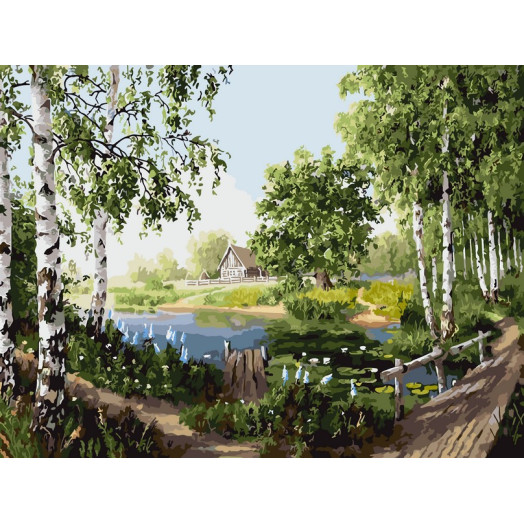 Картина по номерам на холсте Июньский день 30х40 см. 1231-AS