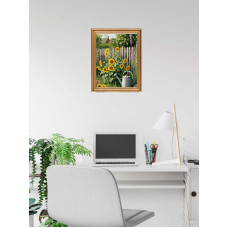 Подсолнухи у забора