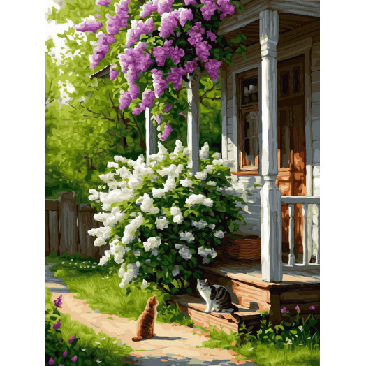 Картина по номерам на холсте Деревенское лето 30х40 см. 1243-AS